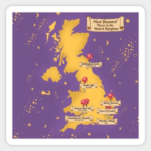 Haunted Map Of Great Britain Sticker